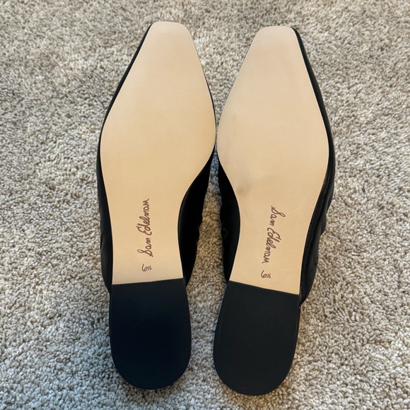 NEW Sam Edelman Cecilia Mule (Rouched Flat) Size 6.5 Black - Picture 5 of 6